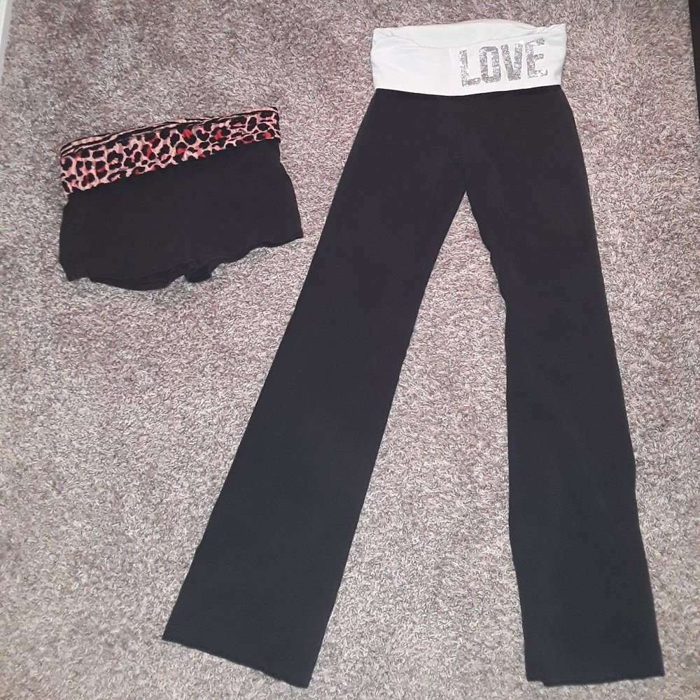 Victoria secret pink yoga pants and shorts